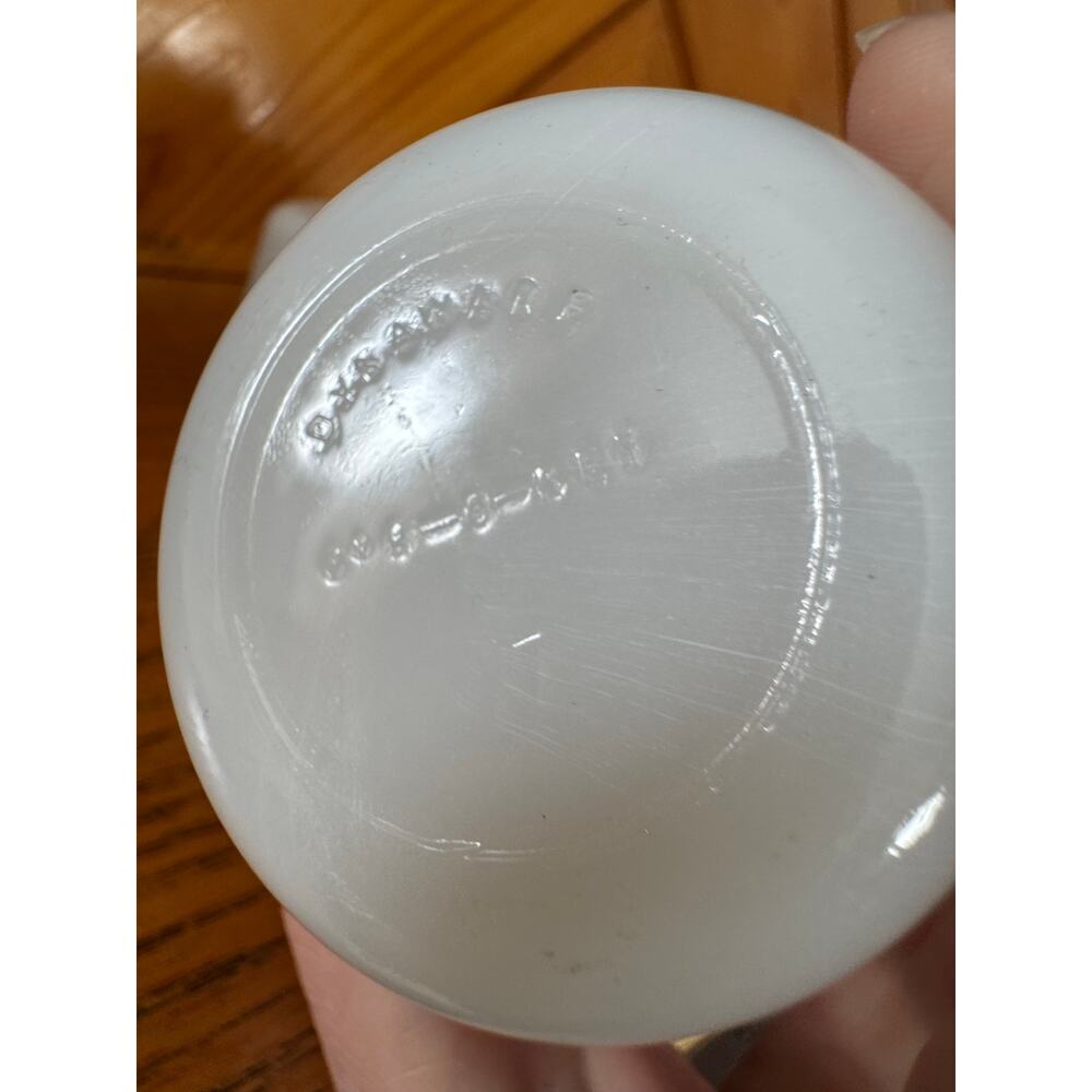 VTG Dynaware Milk Glass Blue Flower Custard Cups Set of 4 Ramekins Cornflower - Picture 4 of 12